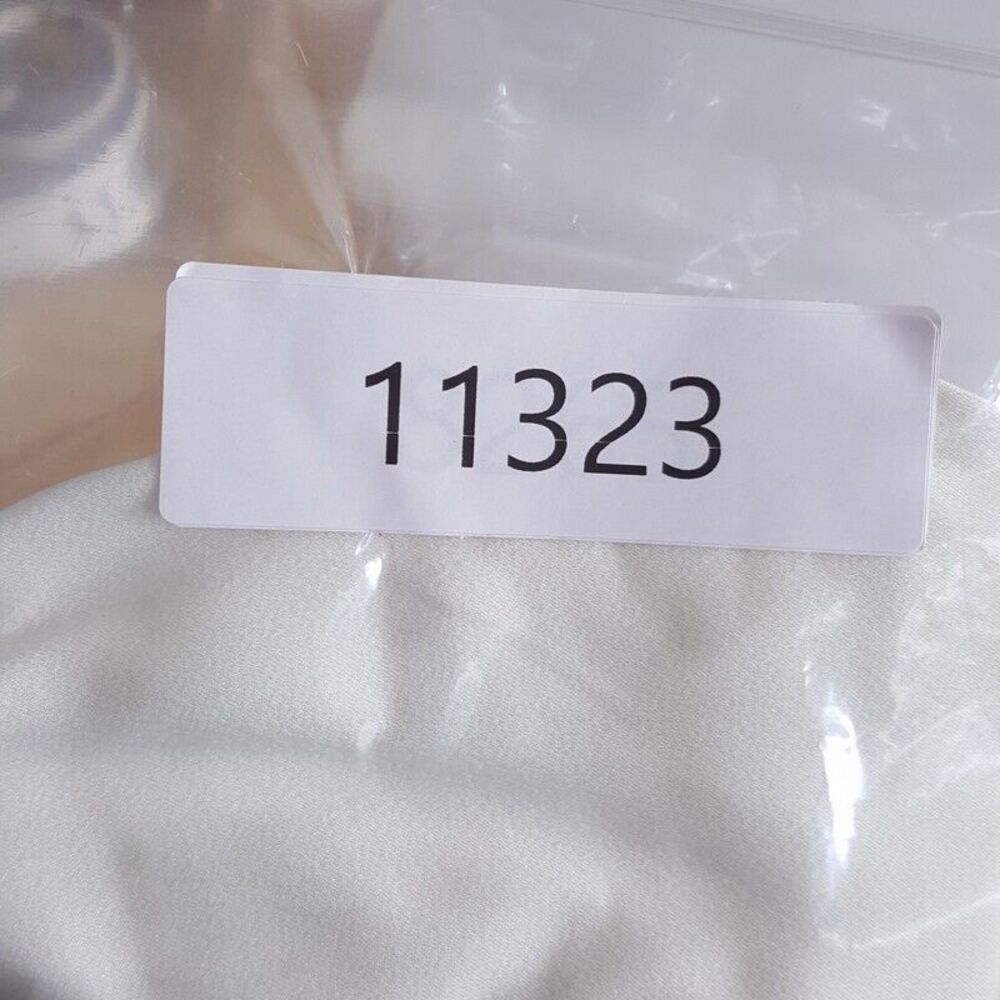 WEWOREWHAT Womens Dress Medium White Midi Charmeuse Corset Empire Minimalist - Picture 12 of 12